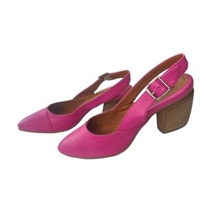 Miz Mooz Leather Slingback Pumps -Aurora Fuchsia EU 39 (US 8.5-9)